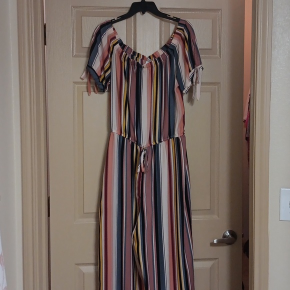 Xhilaration Pants - Xhilaration Multicolor Striped Jumpsuit